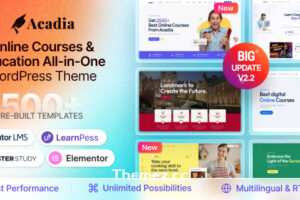 Acadia v2.2.1-大学和在线课程的教育WordPress主题