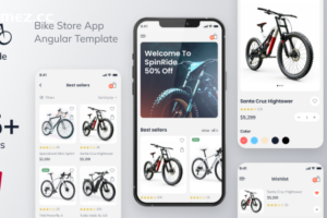 SpinRide-自行车商店Angular移动应用程序| PWA