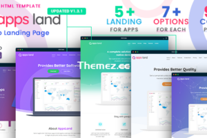 AppsLand v1.3.1-应用登录页面HTML模板