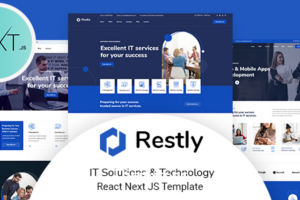 Restly–IT解决方案和技术React Next js模板
