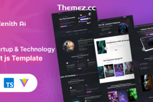 Zenith AI-AI创业与技术React JS模板