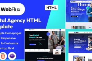 WebFlux – 数字营销代理HTML模板