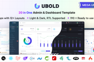 UBold v7.0-20合一管理和仪表板模板
